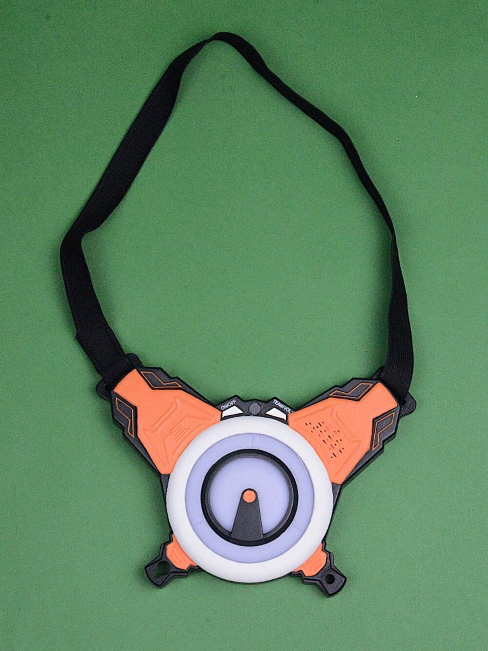 Light Up Sci Fi Chest Plate Armor Costume Accessory w Straps Black White Orange
